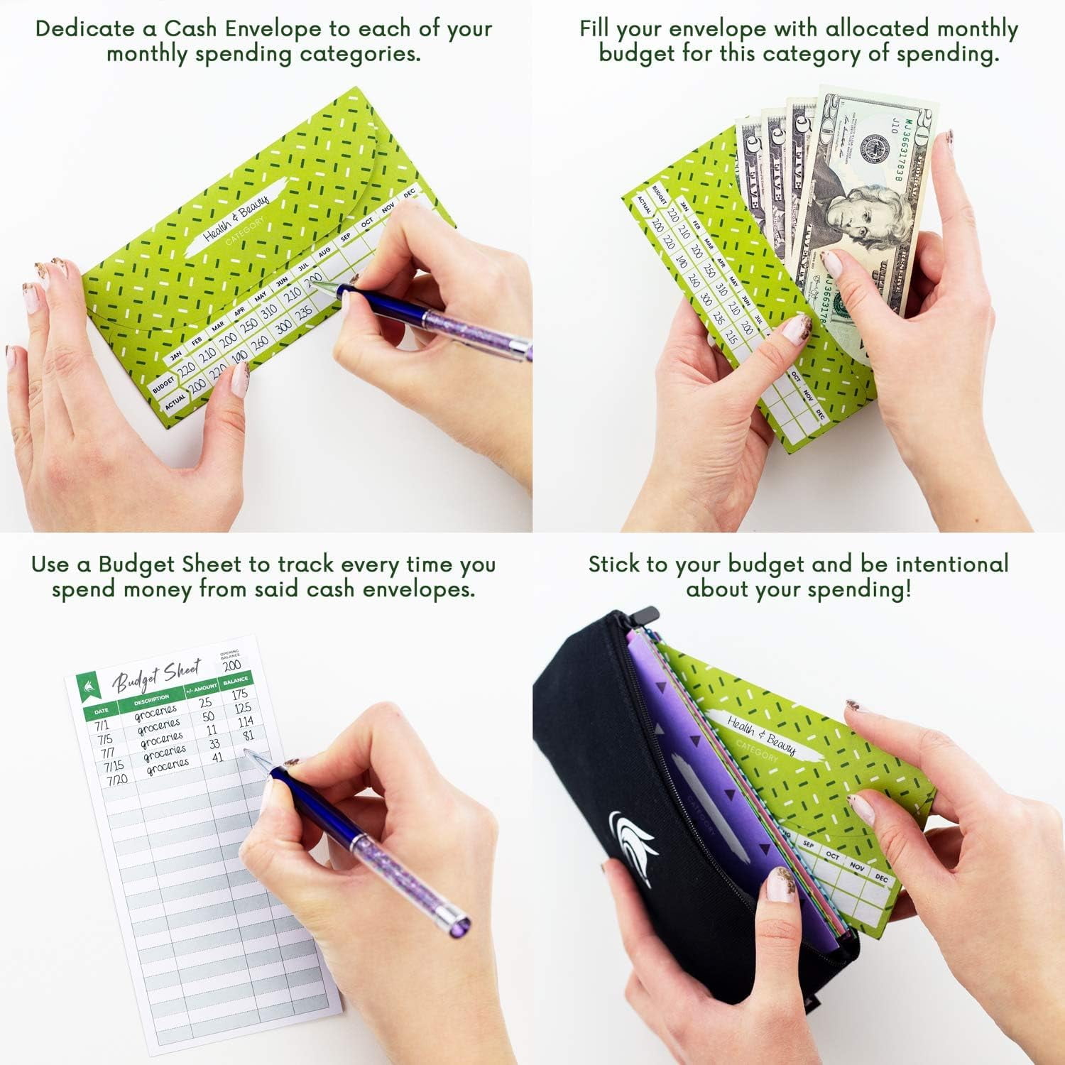 TRAHOOCash Envelopes for Budgeting System \u2013 Budget Envelopes for