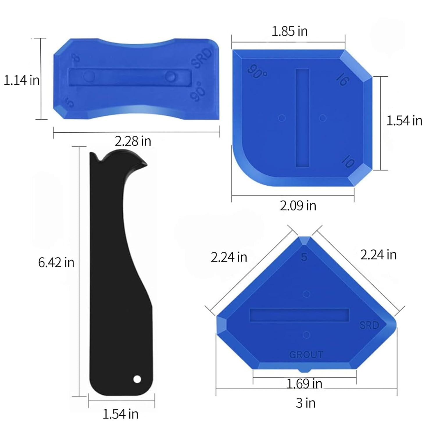 TRAHOOCaulk Tool Kit 12 Pcs Silicone Sealant Finishing Tools Caulking