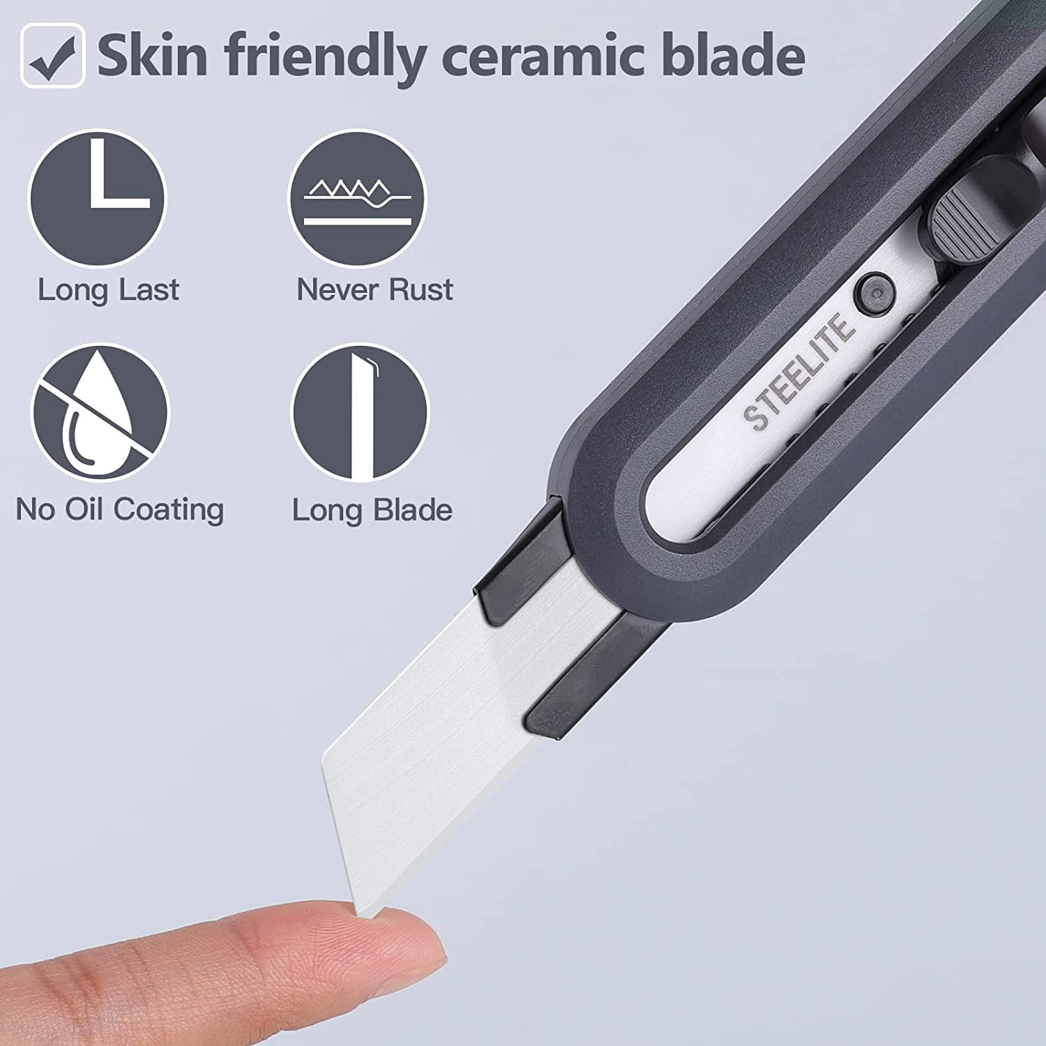 TRAHOOCeramic Utility Knife Safety Box Cutter Package and Box Opener