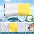 TRAHOOCervical Neck Pillow Memory Foam Pillows for Neck Pain Relief