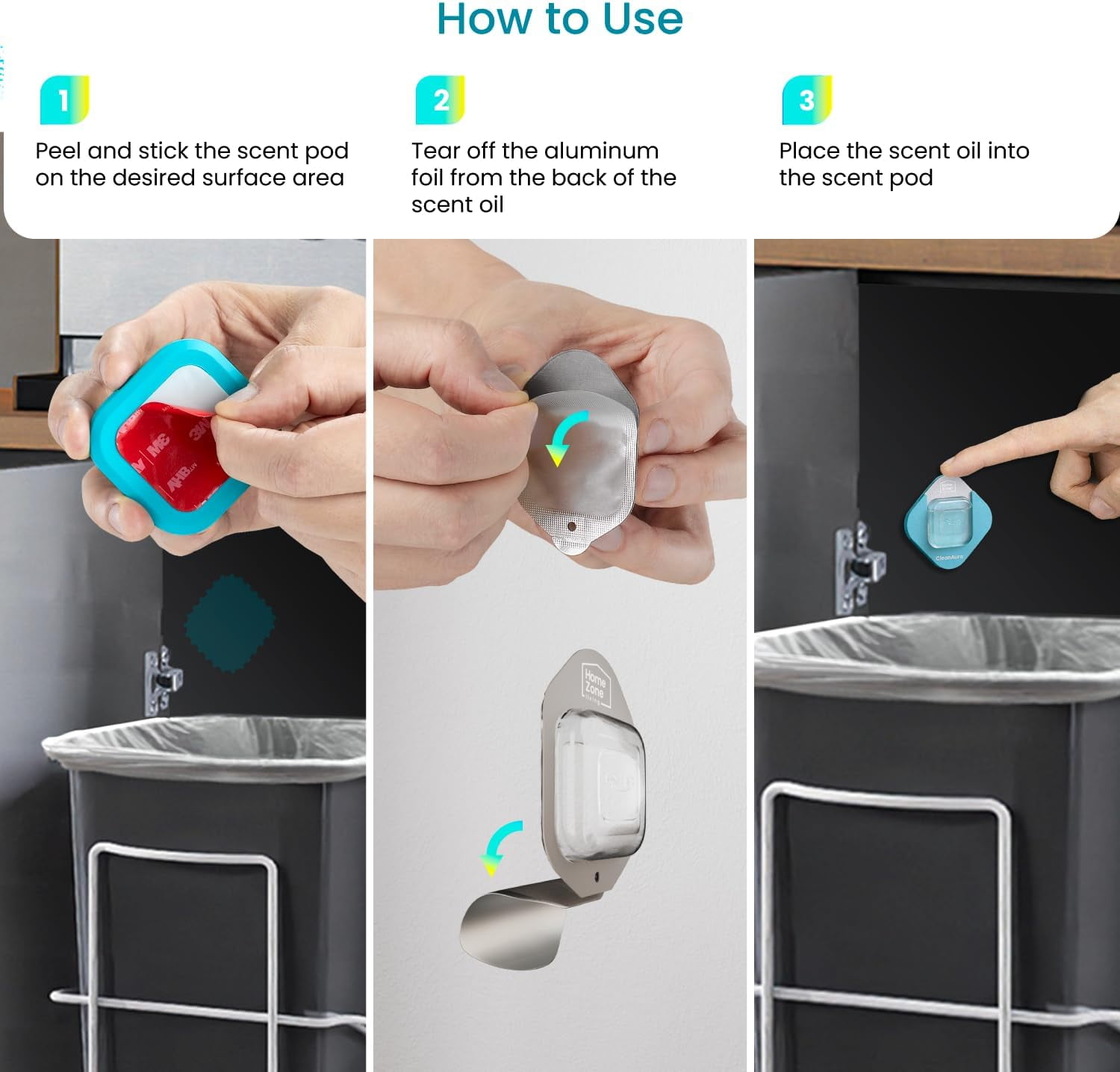 TRAHOOCleanAura Air Freshener Scent Pod Home Kit, Helps Remove