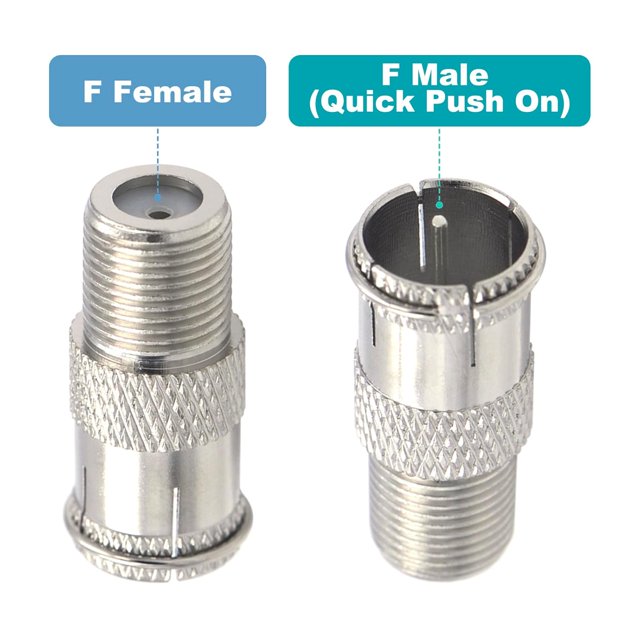 TRAHOOCoaxial Cable Quick Connector, Quick Push On Male to FType