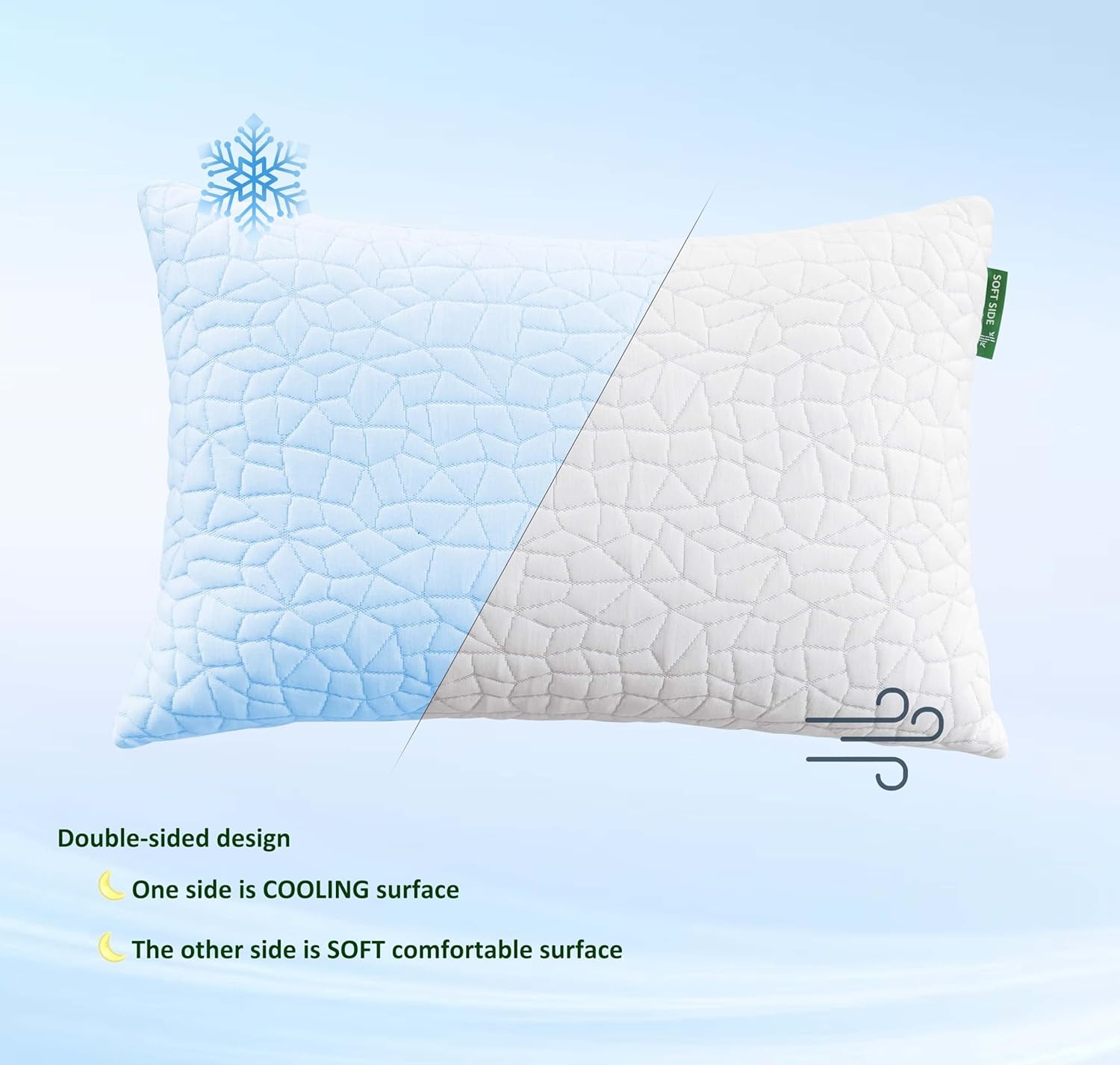 TRAHOOCooling Pillows for Sleeping, Adjustable Shredded Memory Foam