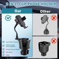TRAHOOCup Holder Phone Mount Expander 2 in1 Car Cup Holder Extender