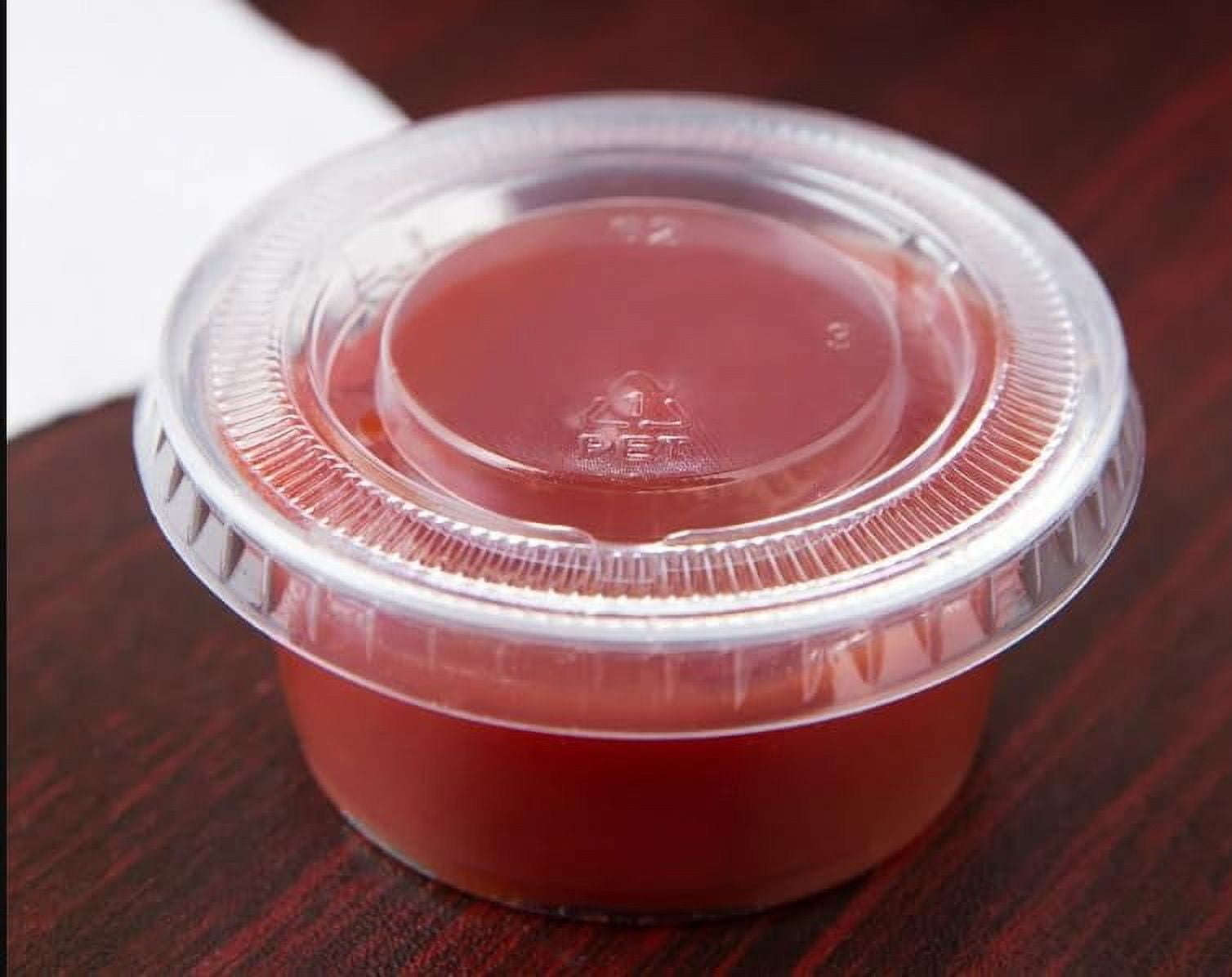 TRAHOODisposable Clear Plastic Portion Cups, Containers with Lids Leak