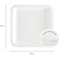 TRAHOOEcoFriendly 8Inch Square Paper Plates LeakProof, Cut