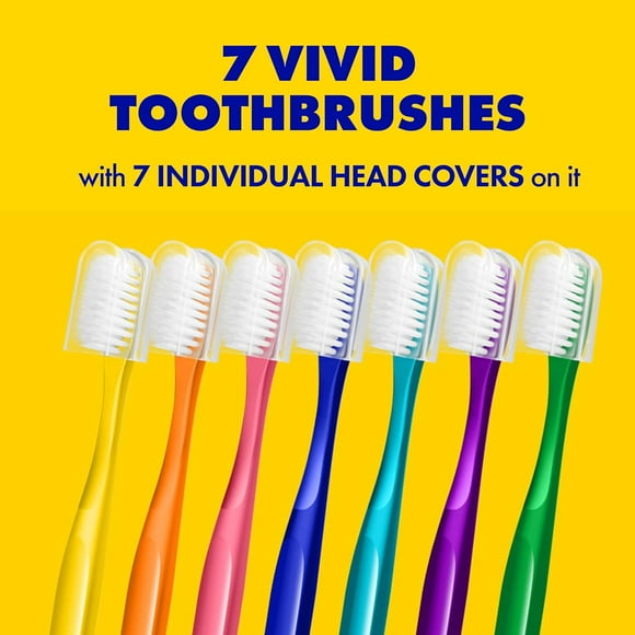 TRAHOO-Extra Soft Toothbrush for Adults Sensitive Gums and Teeth with Individual Head Covers, 7 Pcs Manual Toothbrushes - Family and Guests (7 Counts, Soft Bristle)
