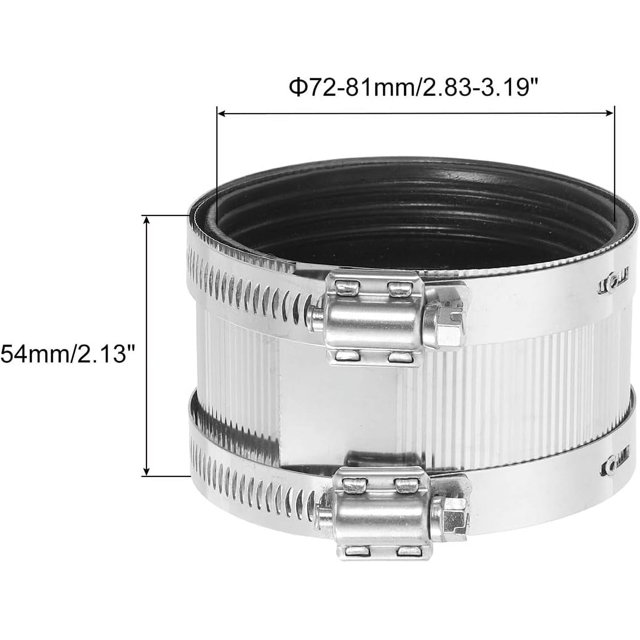 TRAHOOFlexible Pipe Coupling, 7281mm Pipe Connector with Stainless