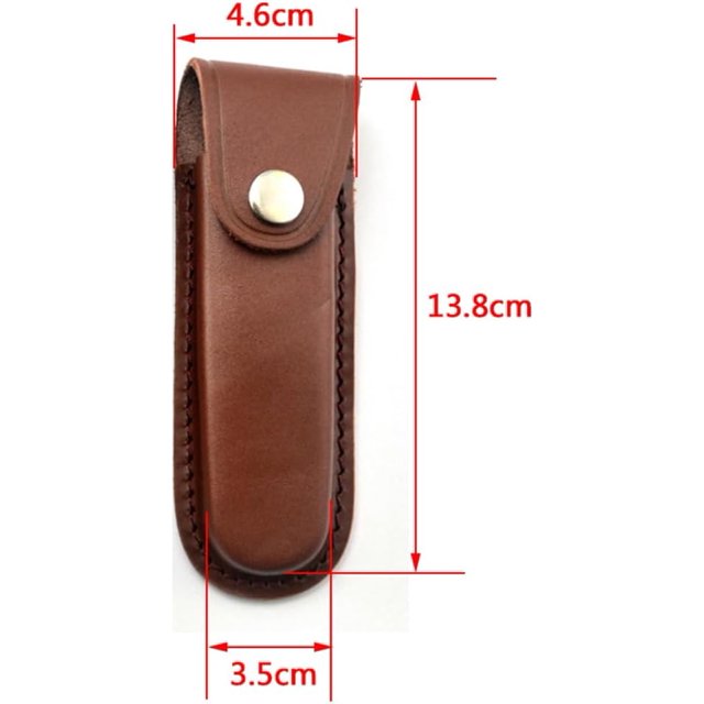 TRAHOOFolding Blade Pocket Knife Sheath 5 Inch Leather Knife Sheath