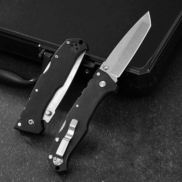 TRAHOOFolding Hunting KnifeHighHardness Steel BladeNylon Fiber