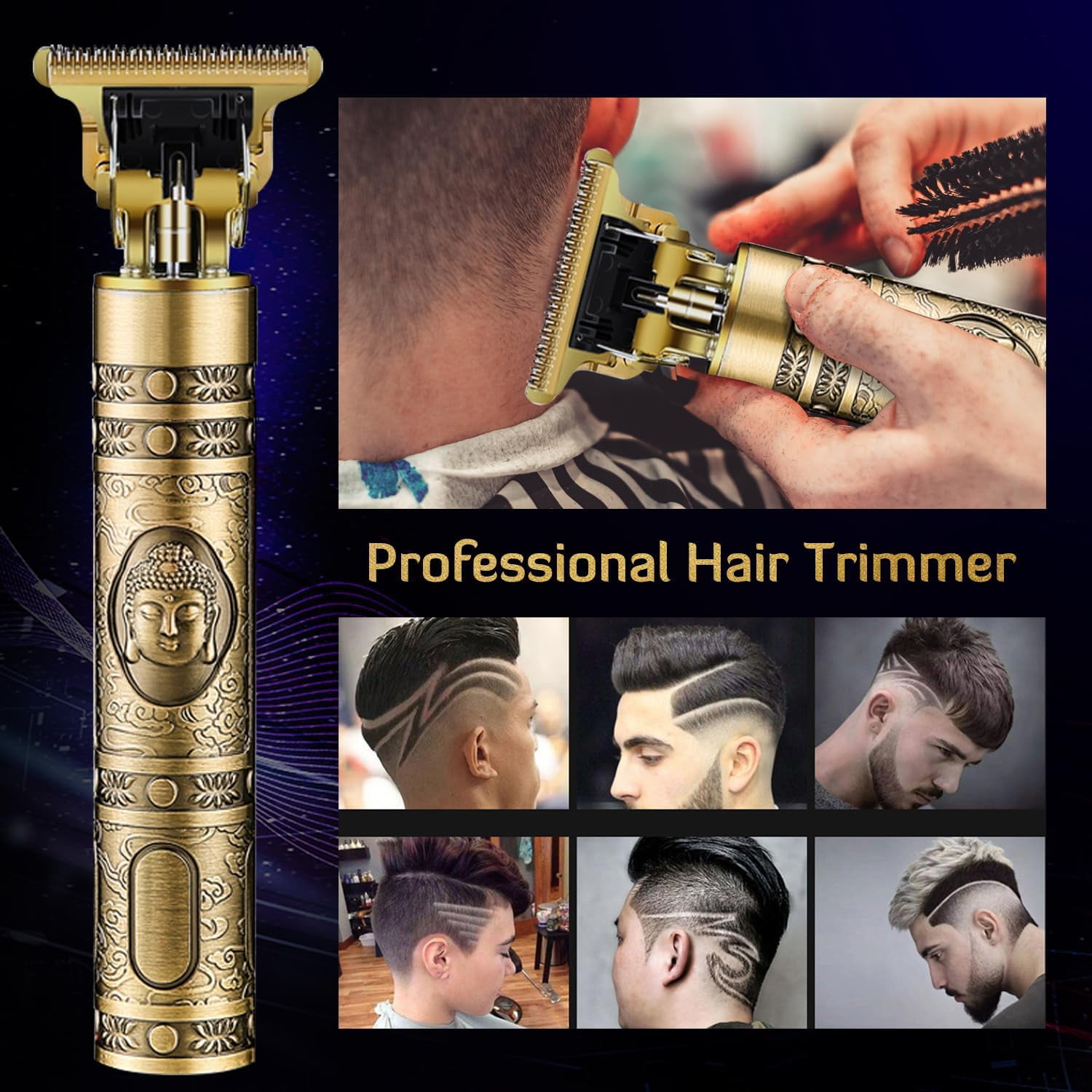 TRAHOOHair Clippers for Men, Professional Hair Trimmer T Blade Trimmer