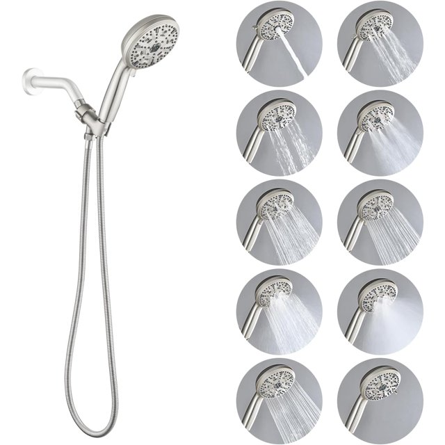 TRAHOOHandheld Shower Head 10 Mode Shower Heads with Handheld Spray