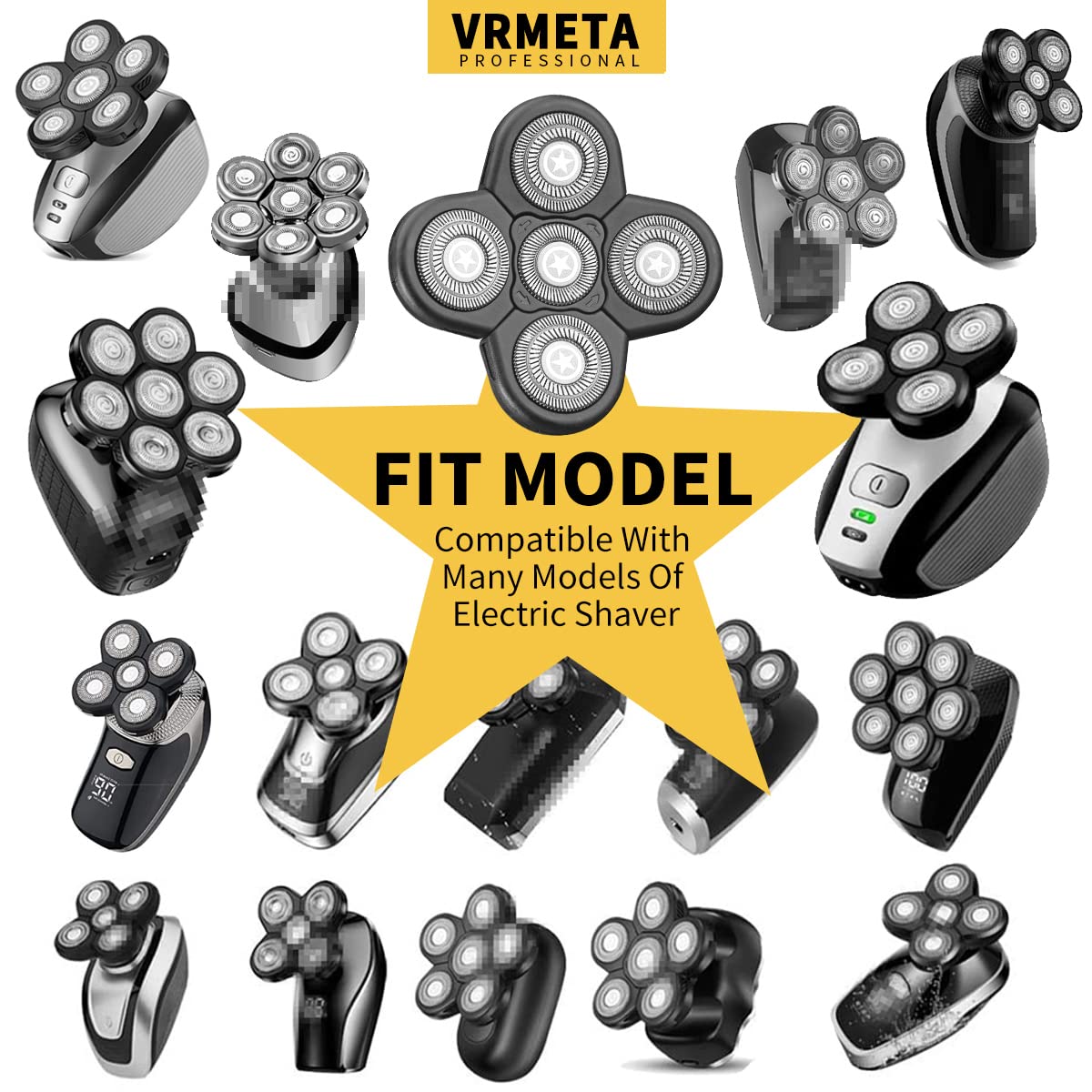 TRAHOOHead Shaver Replacement Heads for Bald Men Sharp Blades For