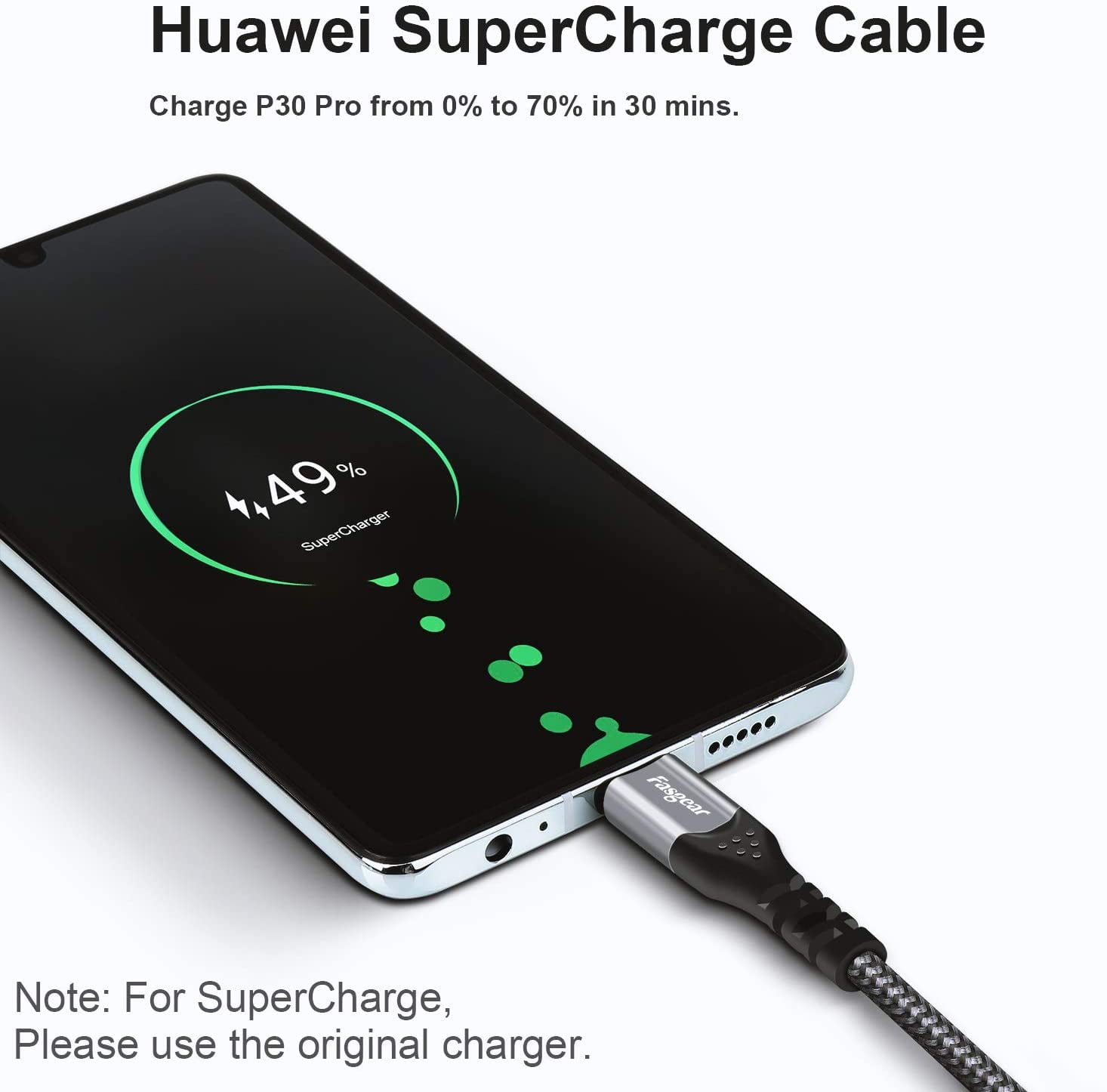 TRAHOOHuawei Supercharge 40W USB C Cable 6ft, 5A Fast Charging TypeC