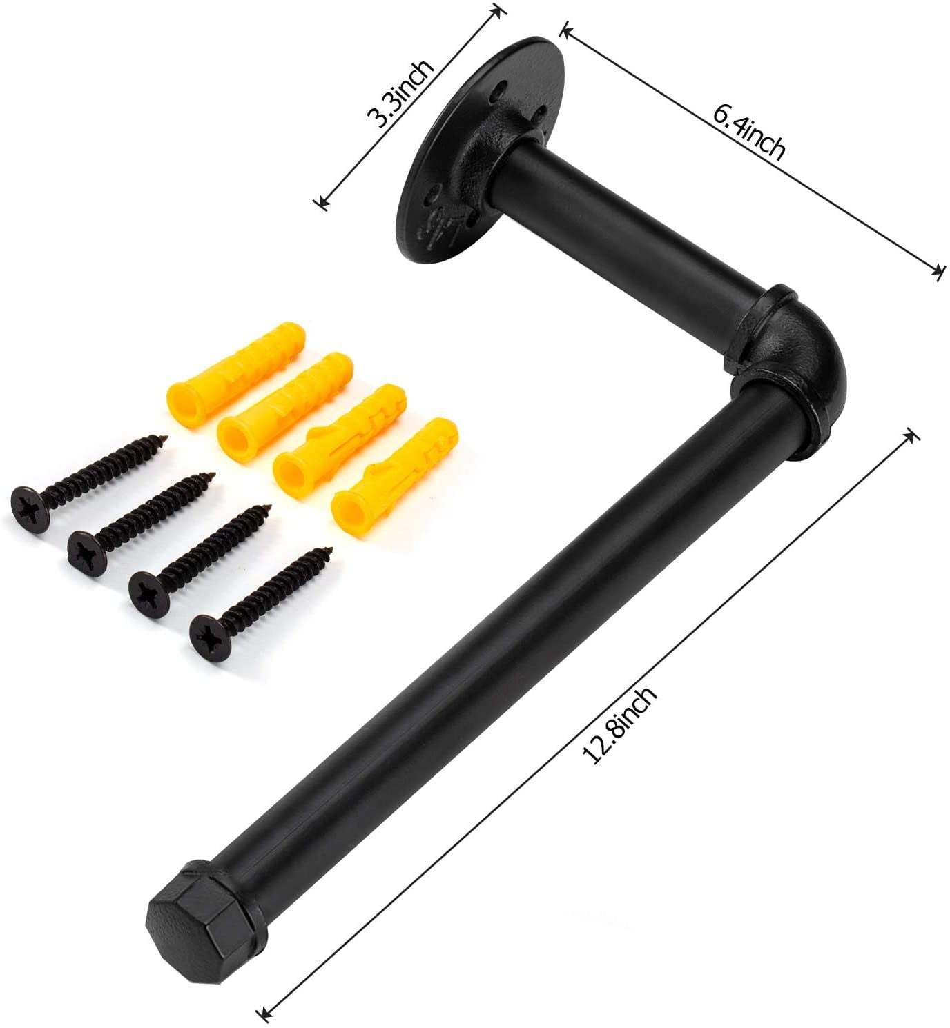 TRAHOOIndustrial Pipe Kitchen Paper Towel Holder, Heavy Duty DIY