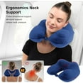 TRAHOOInflatable Travel Neck Pillows for Airplanes, Long Flight Must