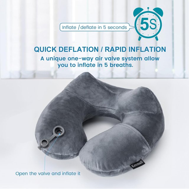 TRAHOOInflatable Travel Pillows for Airplanes, Easy Blow Up Inflatable