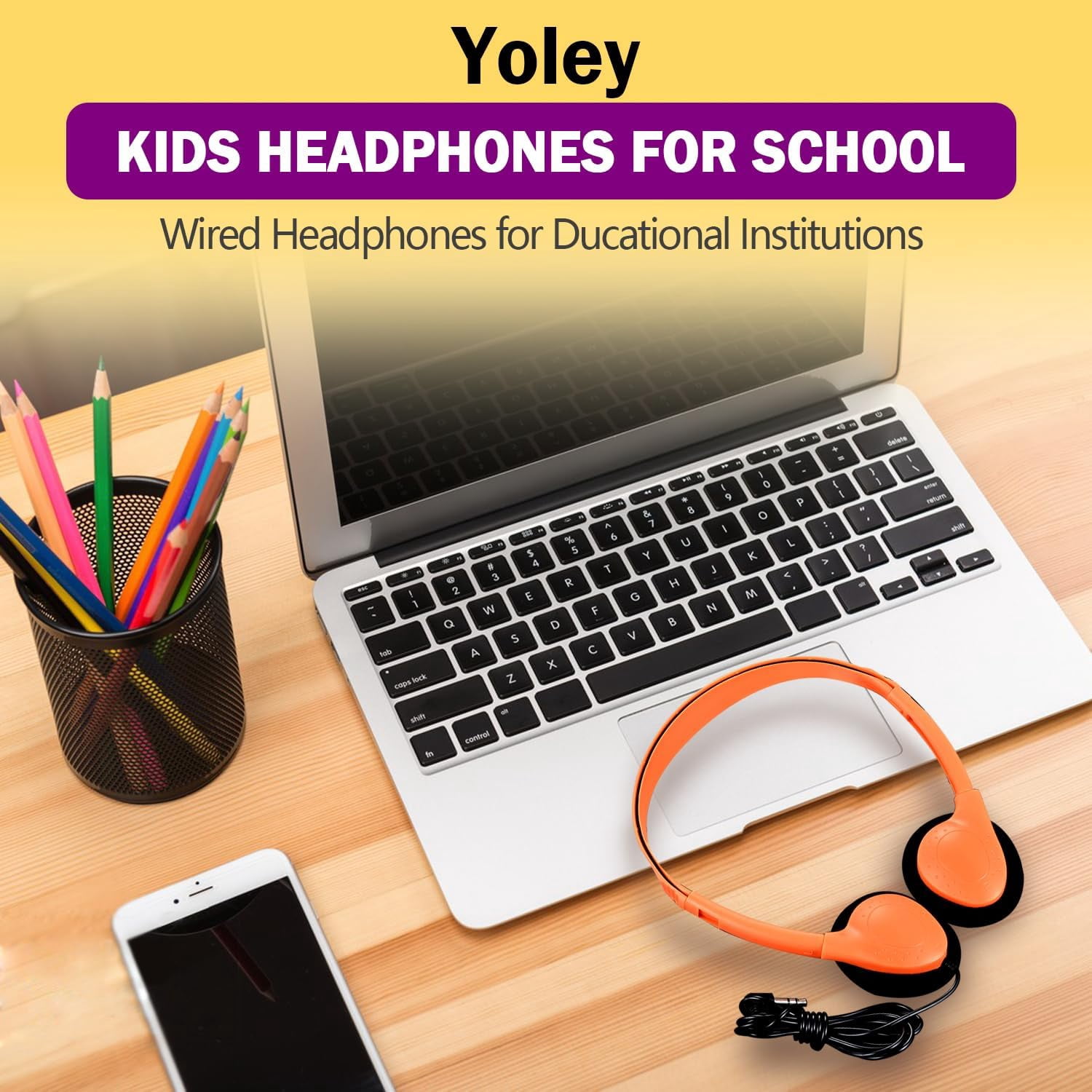 TRAHOOKids Headphones Bulk for Classroom School 12 Pack Multi Colored