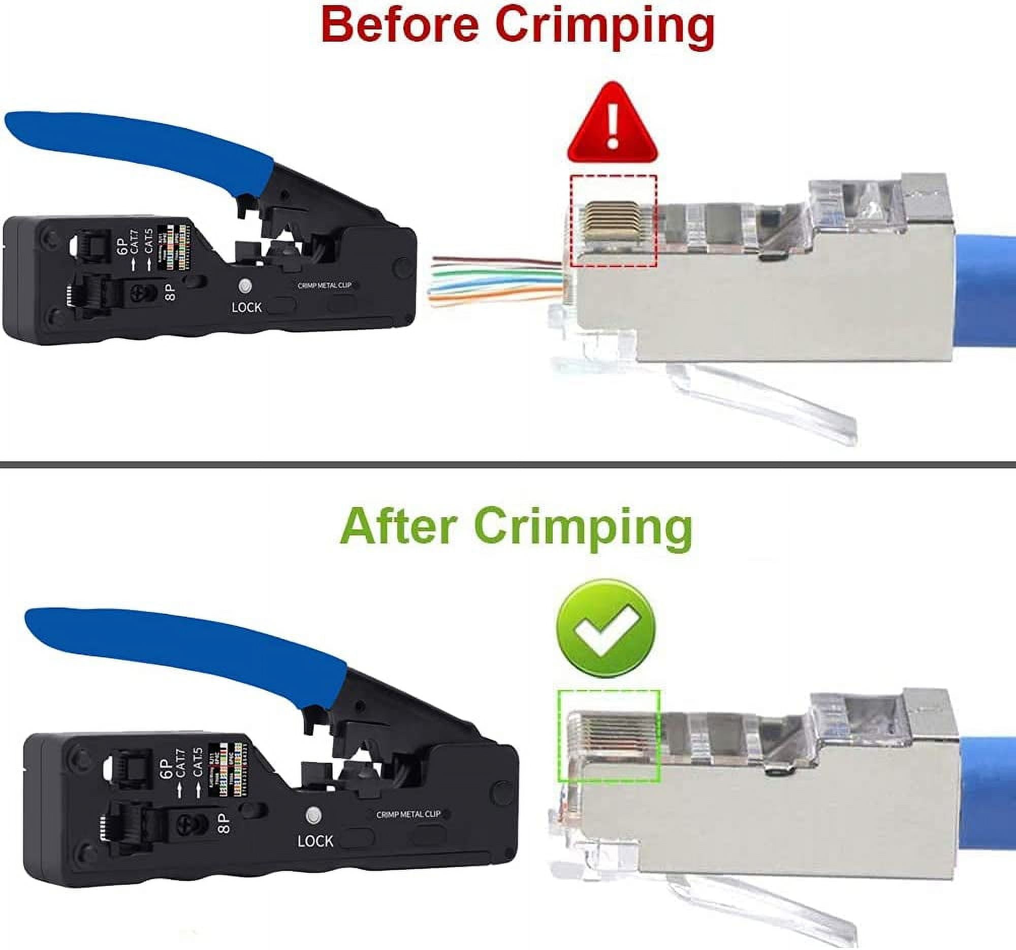 TRAHOO-LEATBUY Crimper Tool Kit CAT5 RJ45 Crimping Tool Crimp Set, RJ45 ...