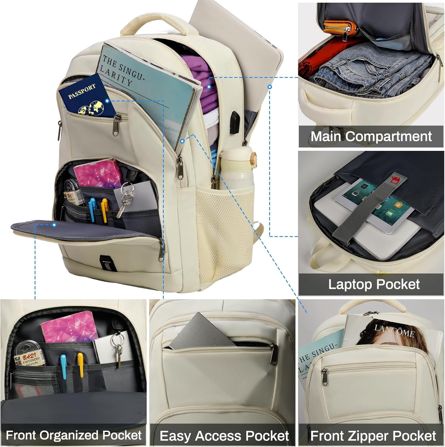 TRAHOO-Laptop Backpack 17 Inch Large Travel Backpack for Women ...