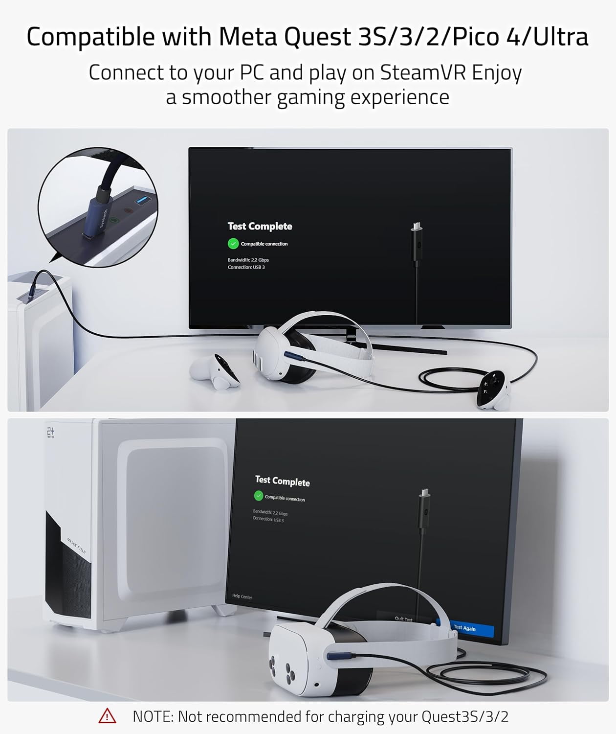 TRAHOOLink Cable 16 FT Compatible with Oculus/Meta Quest 3/Meta Quest