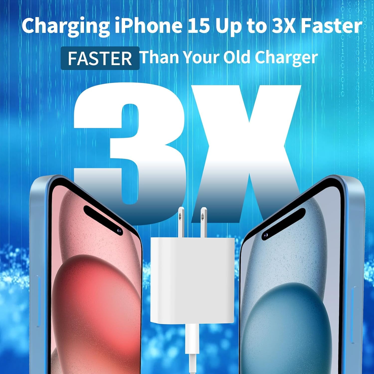 TRAHOO【MFi Certified】iPhone 15 Charger Fast Charging, 2Pack PD 20W USB