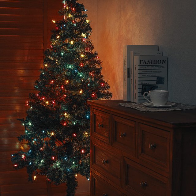 TRAHOOMYGOTO 2 Pack 23ft 100 Clear Mini Easter String Lights on Green