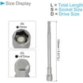 Nut Setter Driver, 10mm Socket 1/4" Hex Shank, CRV