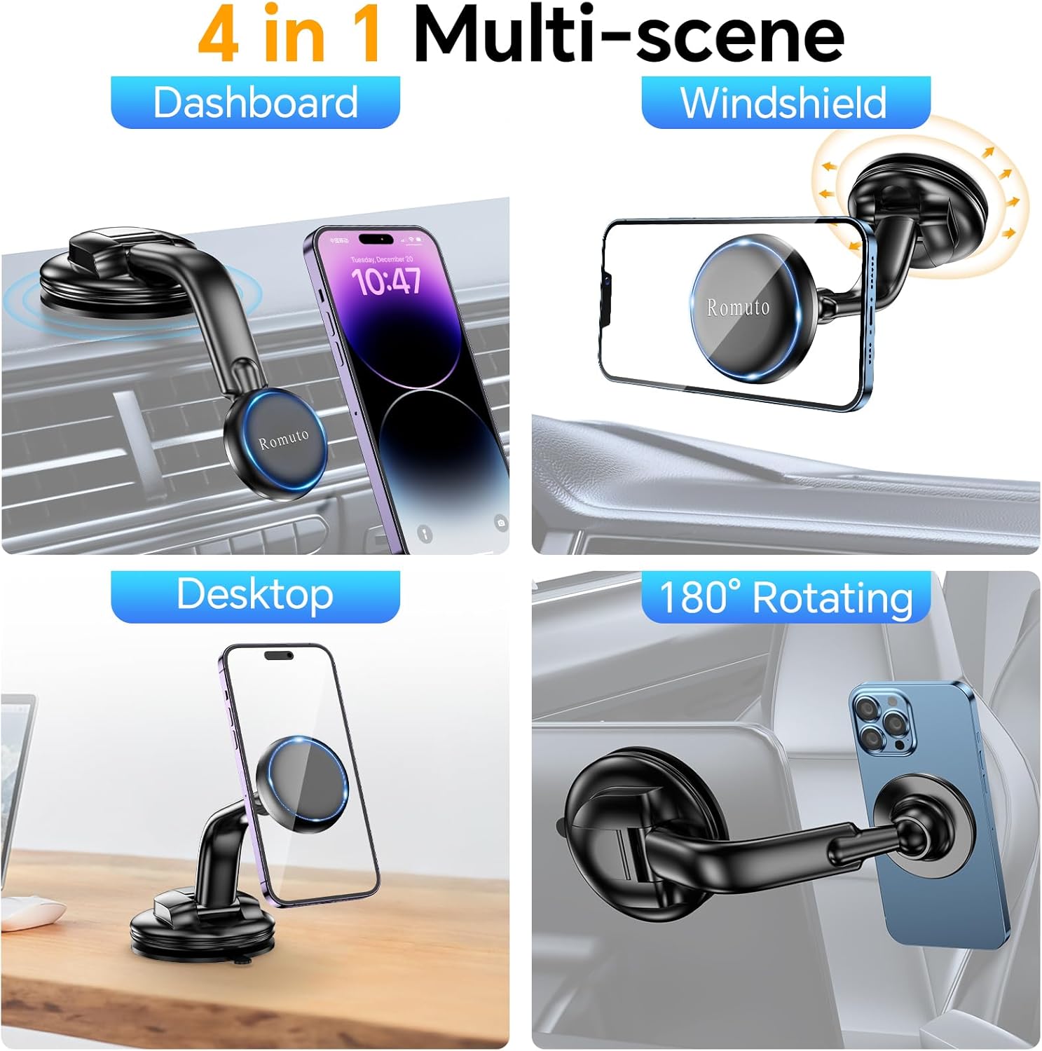 Phone Holder for Car, [ Powerful & Military