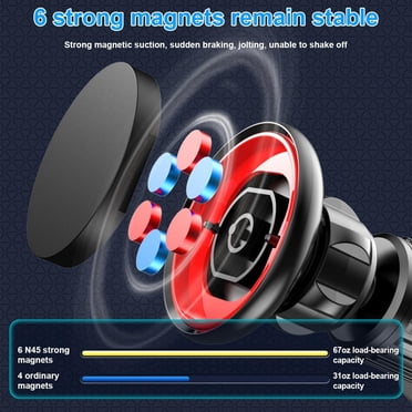 D45 Magnetic Car Phone Holder Mount, N52 Strong Magnet Dashboard