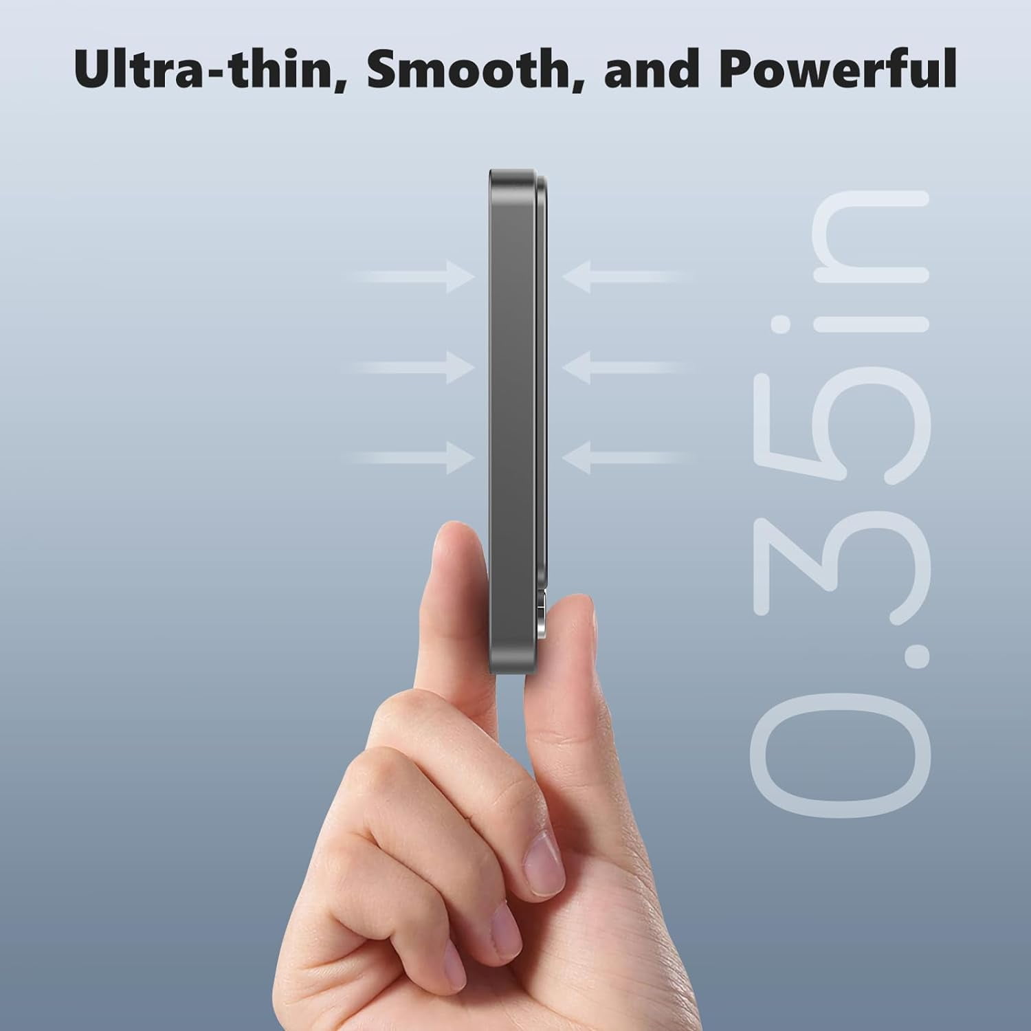 Power Bank 5000mAh with LED Display, 22W Wireless