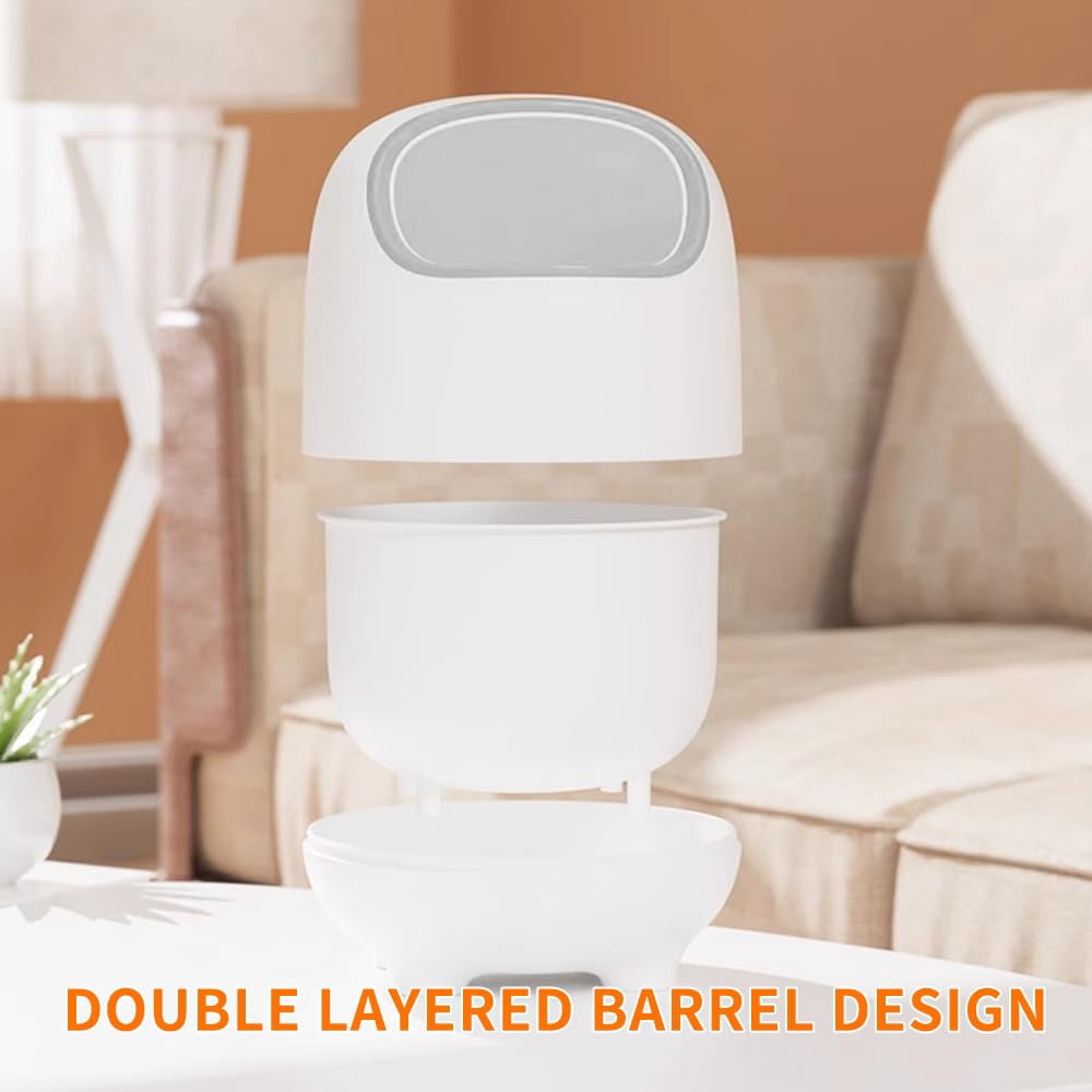 TRAHOO-Mini Desk Trash Can, Small Bedroom Trash Can, Tiny Garbadge Can Wastebasket for Bathroom ...