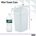 TRAHOOMini Desktop Trash Can with Swing Top Lid Portable Plastic
