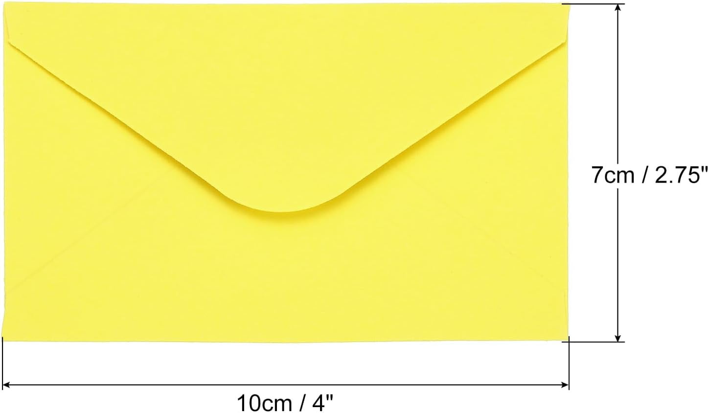 TRAHOOMini Envelopes, 100 Pack Mini Gift Card Business Card Envelope