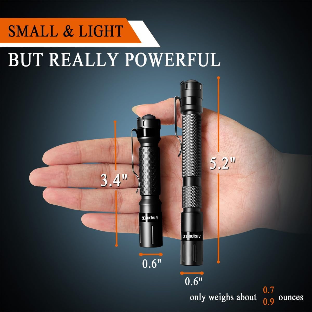 TRAHOOMini Flashlight 3 Modes Small Flashlights LED Powerful High