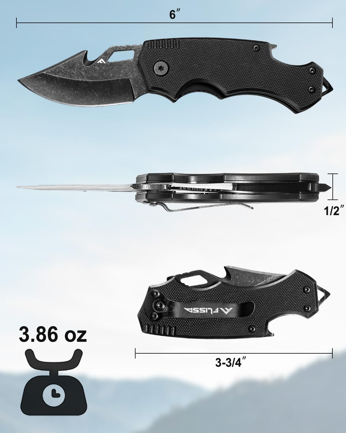 TRAHOOMini Folding Pocket Knife, 2.5Inch Stainless Steel Drop Point