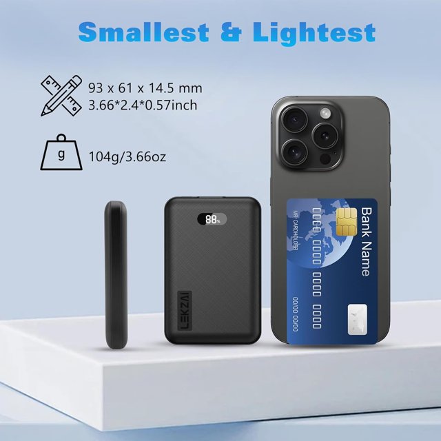 TRAHOOMini Portable Charger, 5000mAh Power Bank with 5V 2.4A USBC