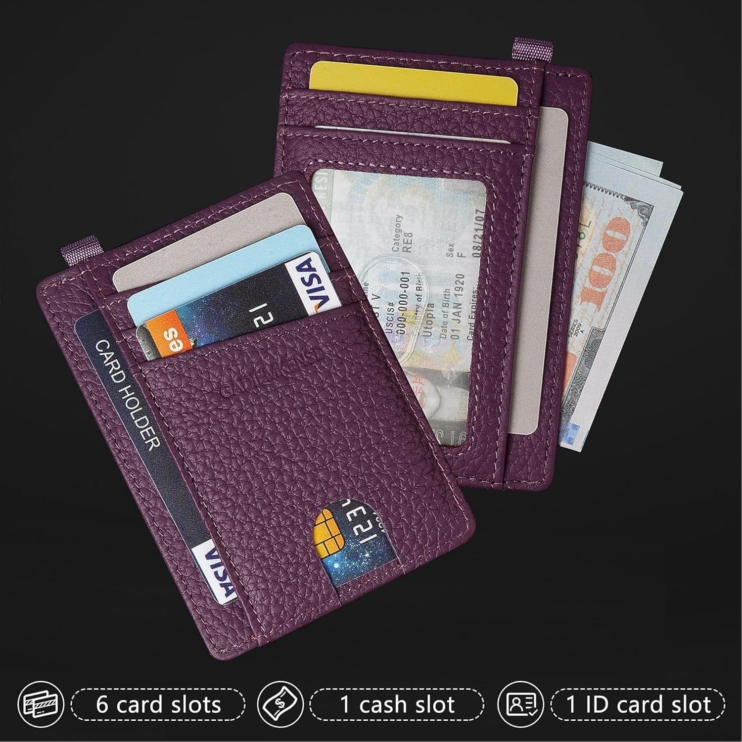 Thread Ultra Slim Minimalist Wallet – Rugby Style Card Holder For Men & Women