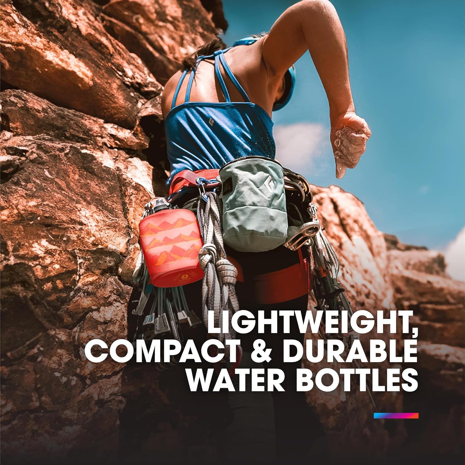 TRAHOOMountain Stow (350ml, 12oz) Collapsible Water Bottle