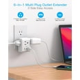 TRAHOOMulti Plug Outlet Extender, Power Strip Non Surge Protector