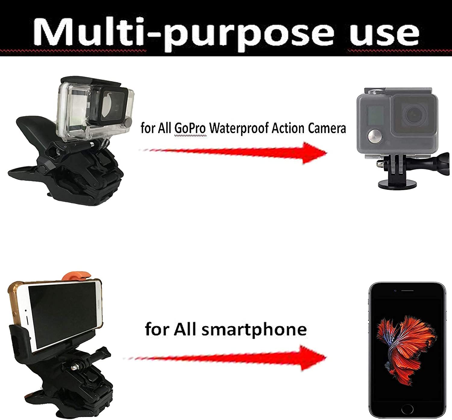 TRAHOOMultiPurpose use Holder/Guitar Headstock Cell Phone Clamp