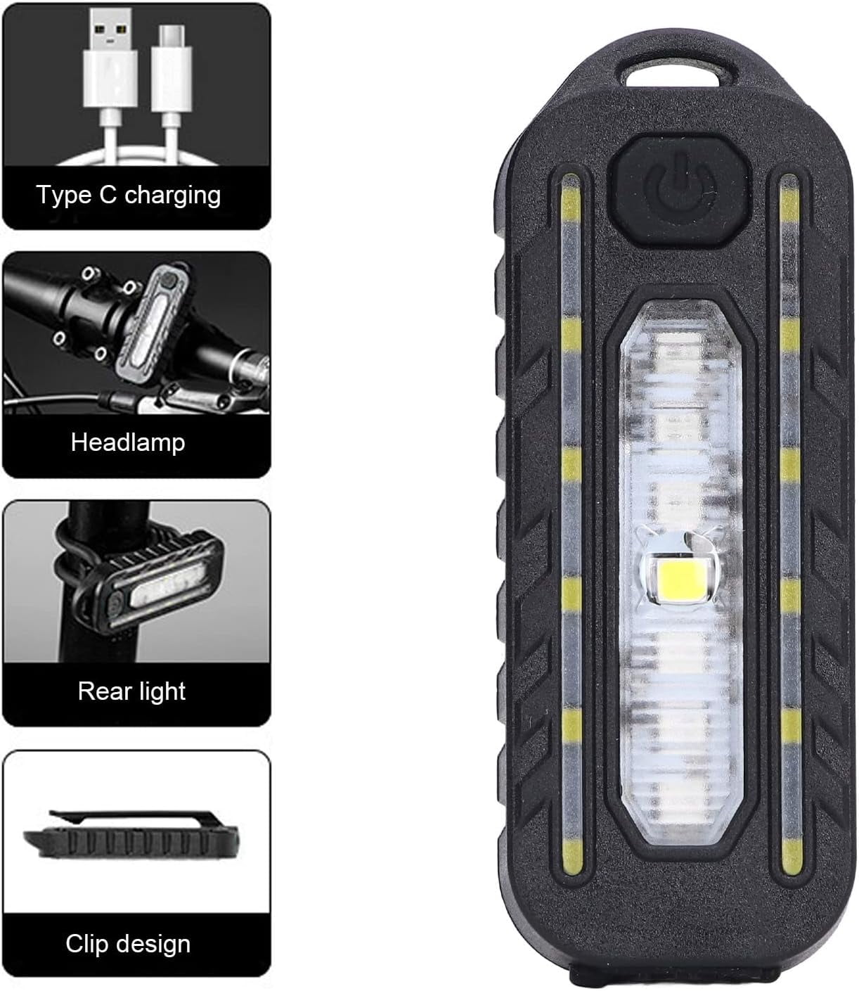 TRAHOOMultifunction Red Blue Warning Light USB Charging LED Tail
