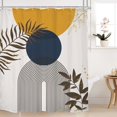 thumbnail image 2 of Abstract Geometric Circle Shower Curtain Modern Boho Geometry Polka Dot Swirl Round Colorful Circles Aesthetic Contemporary Bath Curtain Fabric Bathr 2 of 13