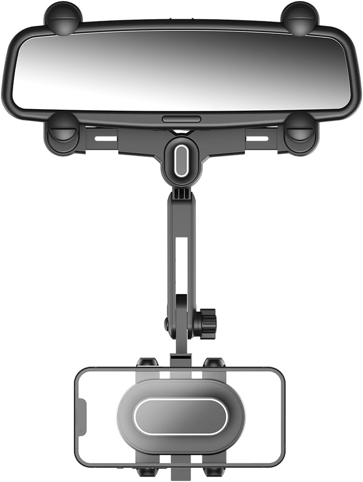 TRAHOONew Large Rearview Mirror Phone Holder for Car 360°Rotatable and