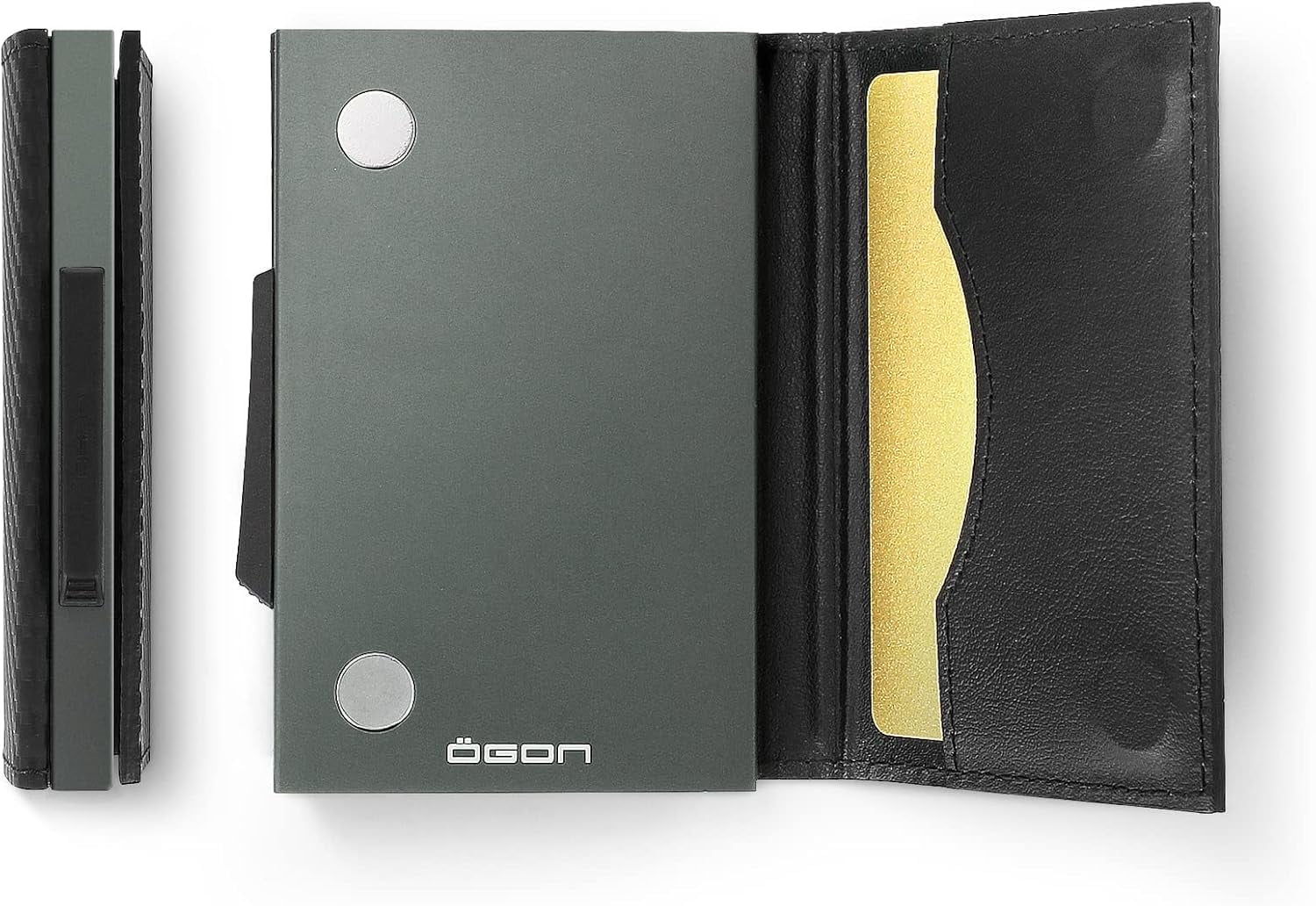 TRAHOOOGON Automatic Leather wallet Cascade Slim Made in France
