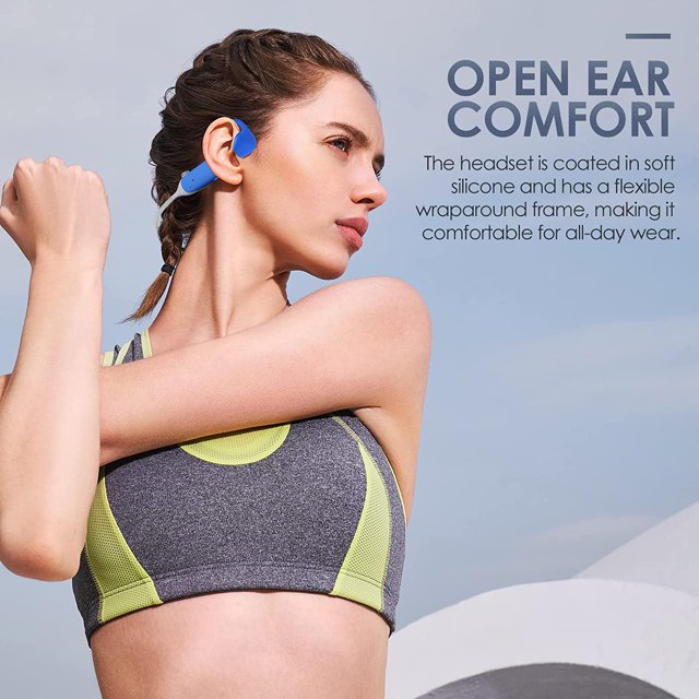 TRAHOOOpen Ear Conduction Headphones Bluetooth, Small Lightweight