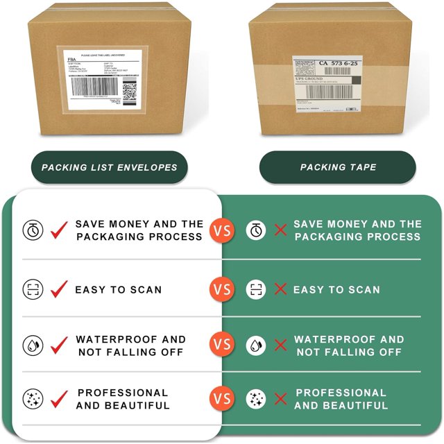 TRAHOOPacking List Pouches 4.5'' X 5.5'', Shipping Label Sleeves