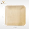 TRAHOOPalm leaf Plates 7 inch Square, 25 Pack Like Bamboo Plates