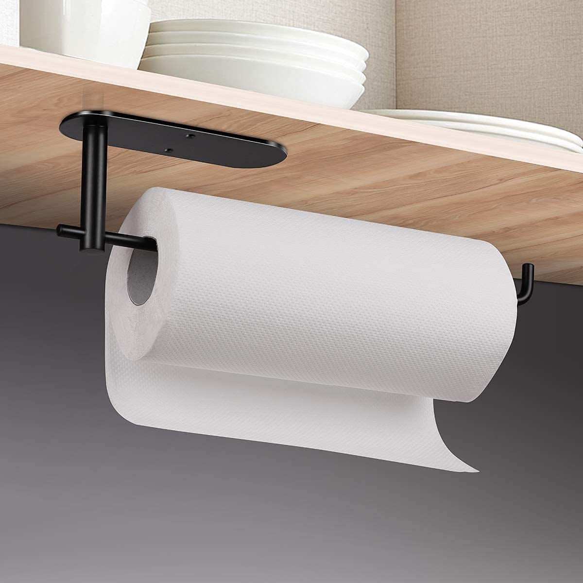 TRAHOOPaper Towel Holder Under Kitchen Self Adhesive or