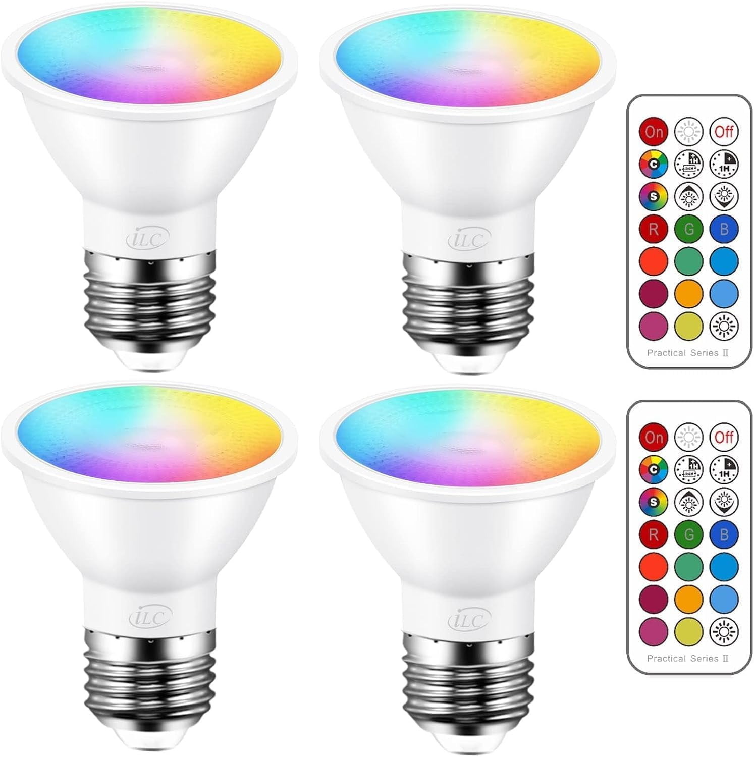 TRAHOOPar16 LED Light Bulbs 40 Watt Equivalent Color Changing E26